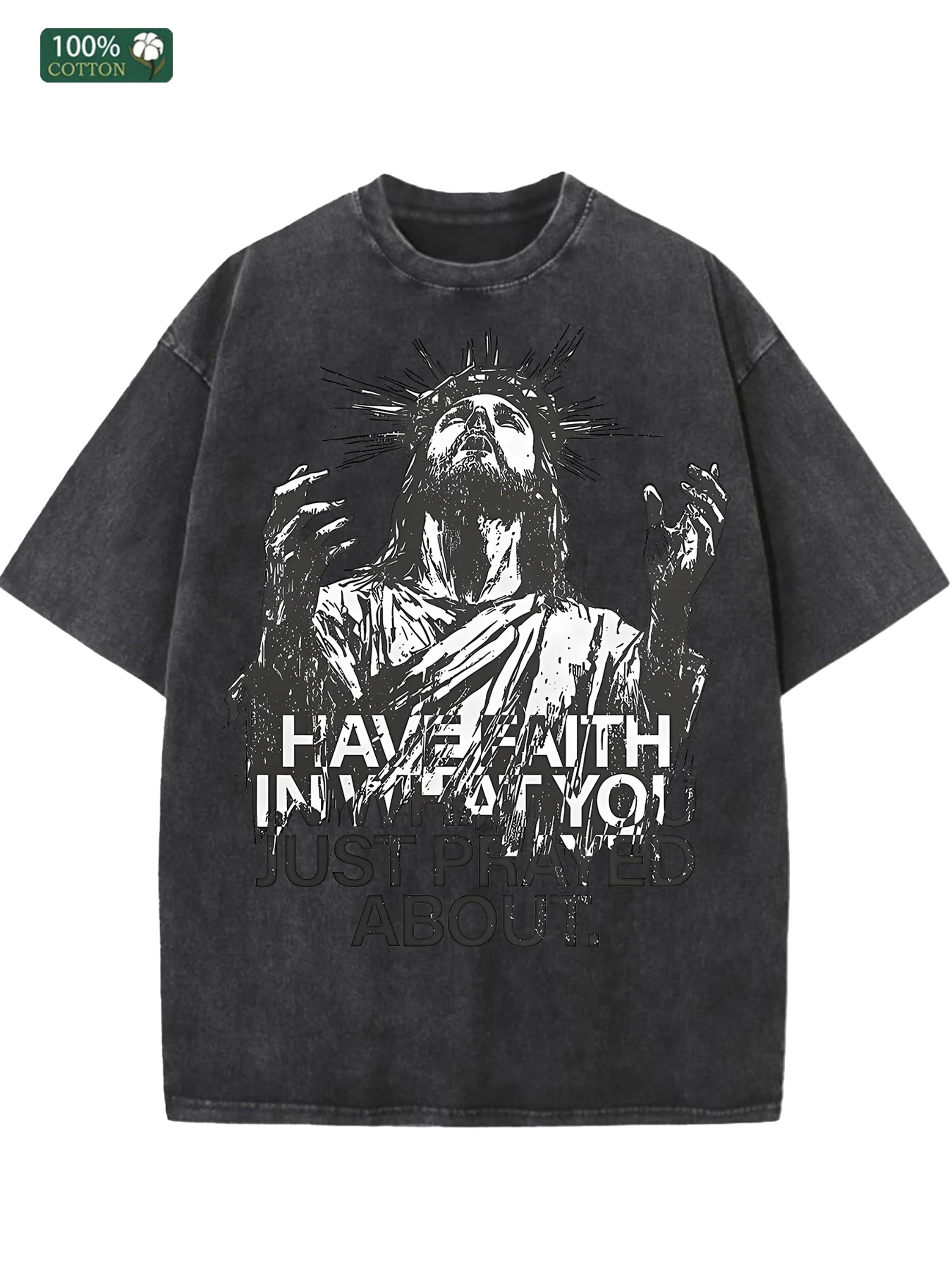 "Have Faith" Retro Washed Cotton Tee