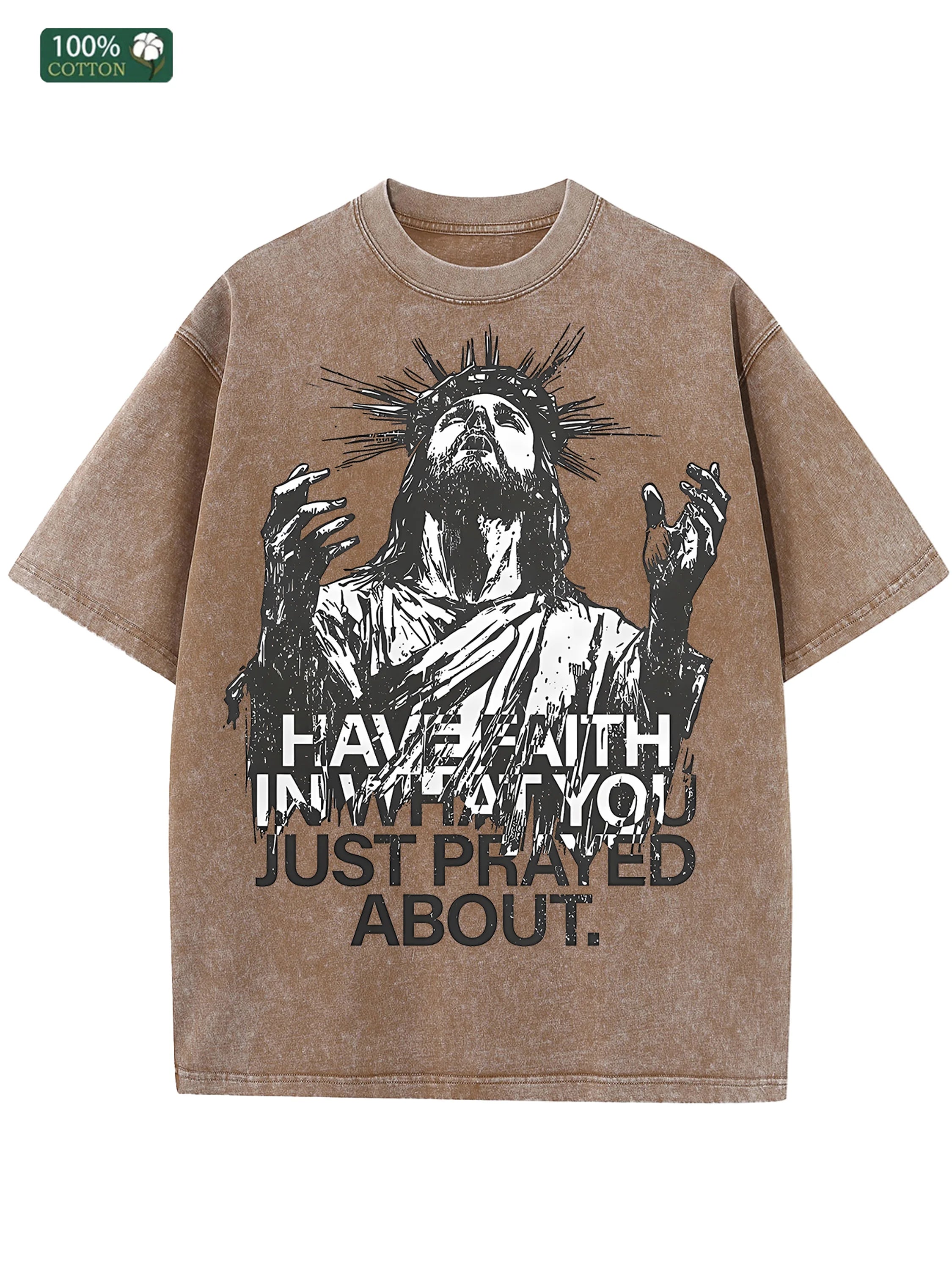 "Have Faith" Retro Washed Cotton Tee