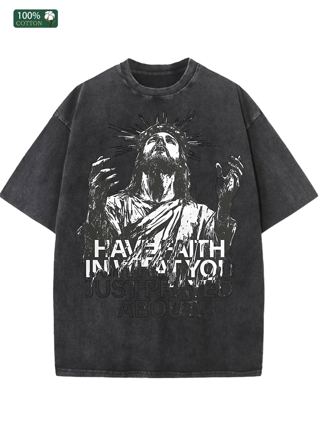 "Have Faith" Retro Washed Cotton Tee