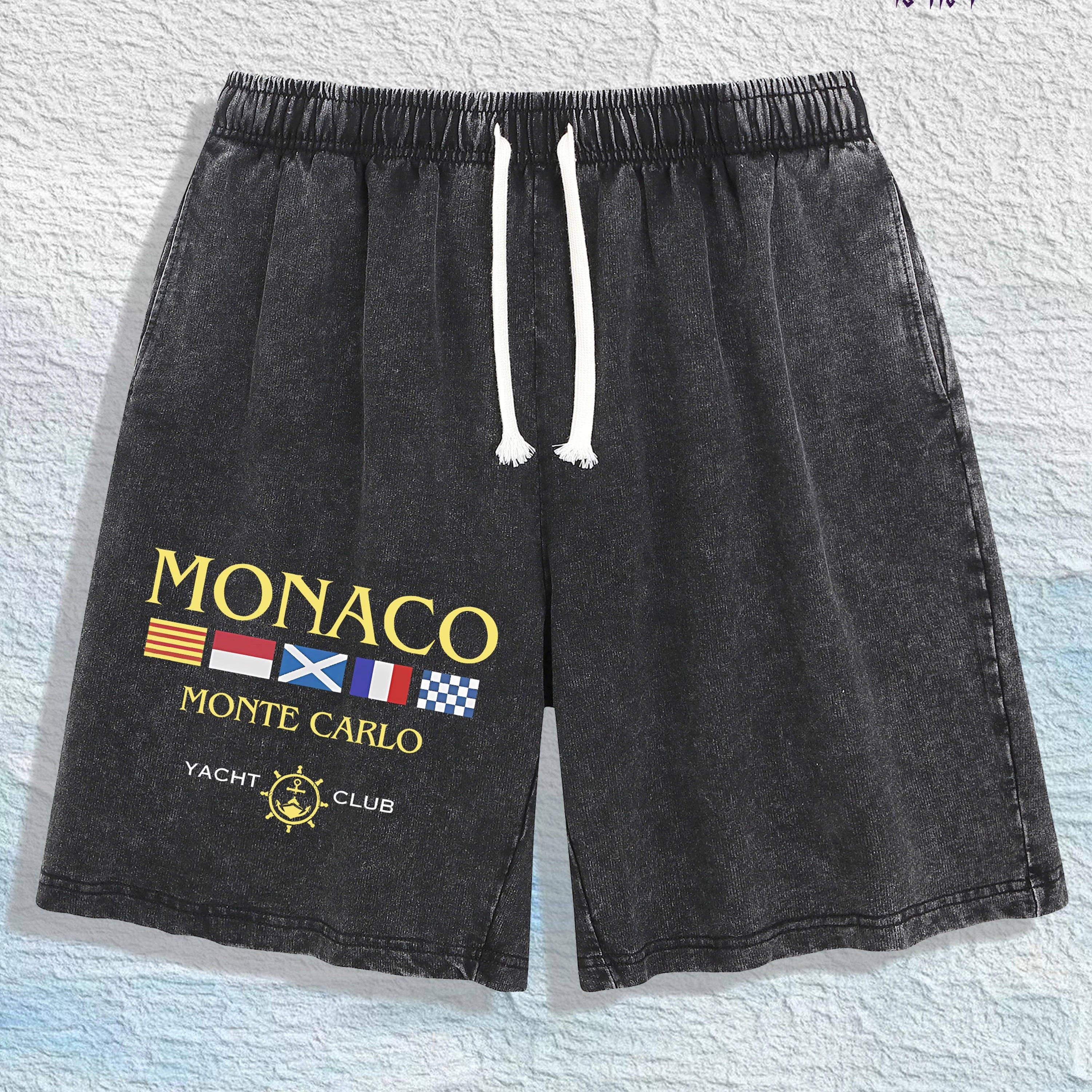 "MONACO Monte Carlo" Graphic Print Short