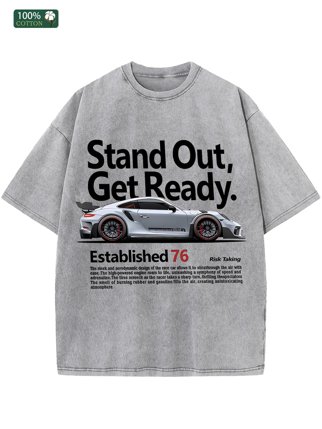 "Stand Out" Cotton Washed T-Shirt