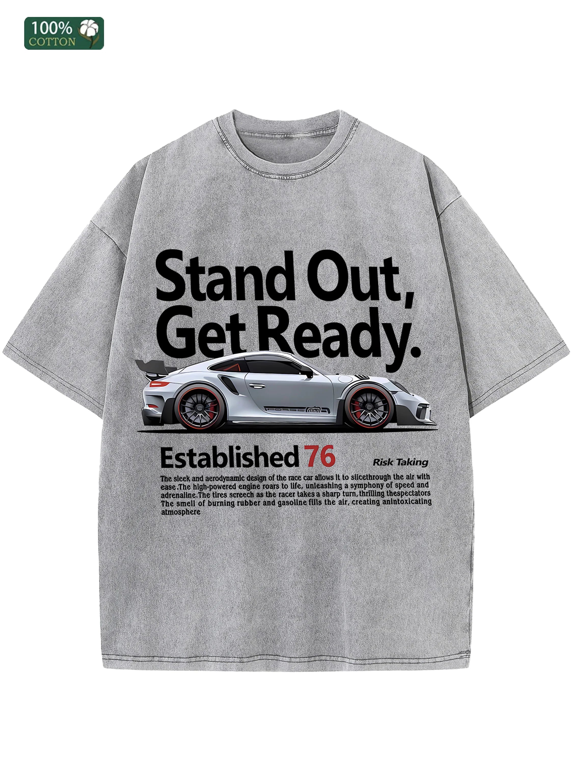 "Stand Out" Cotton Washed T-Shirt