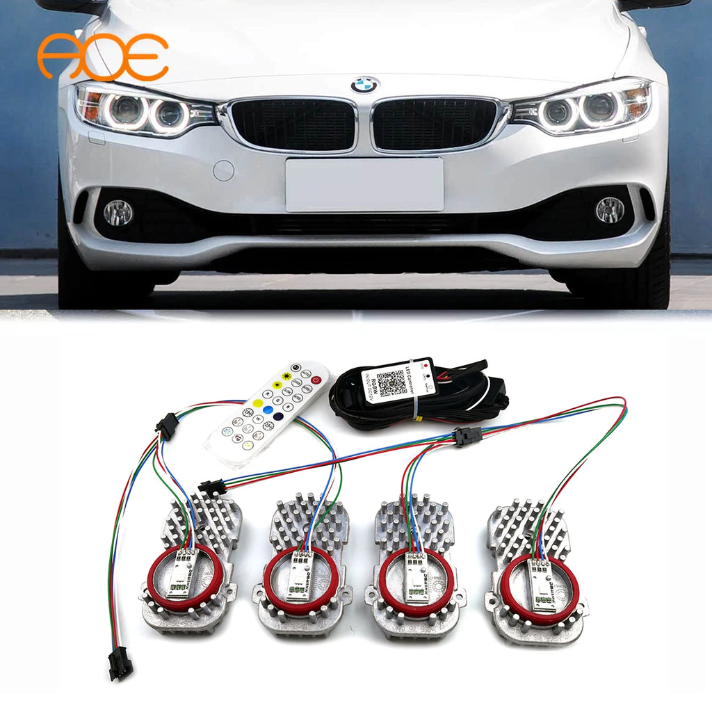BMW RGB DRL Angel Eye Module Kit – APP + Remote Controlled (E92 F30 F32 F80 F82 F83 F36 X5 X6)