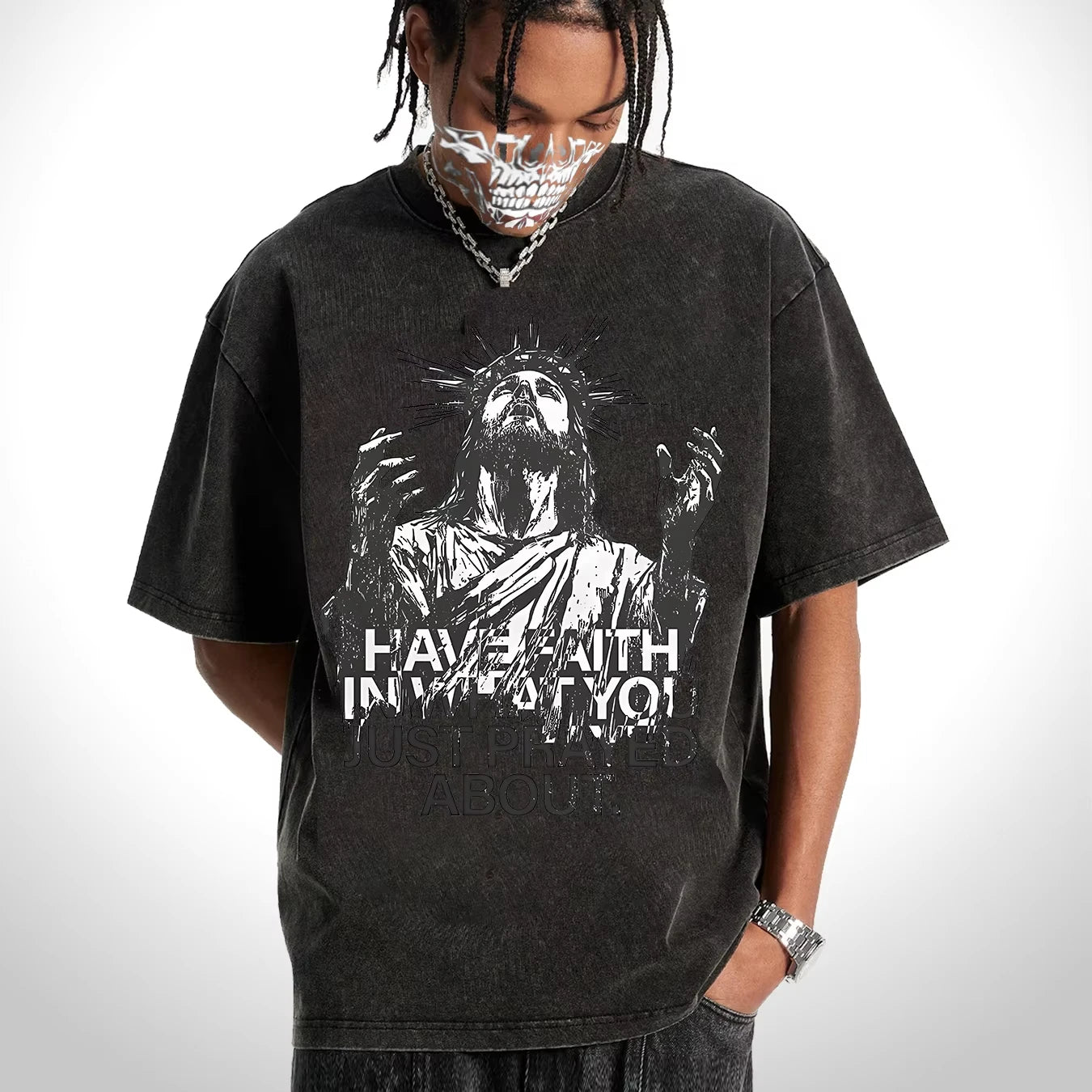 "Have Faith" Retro Washed Cotton Tee