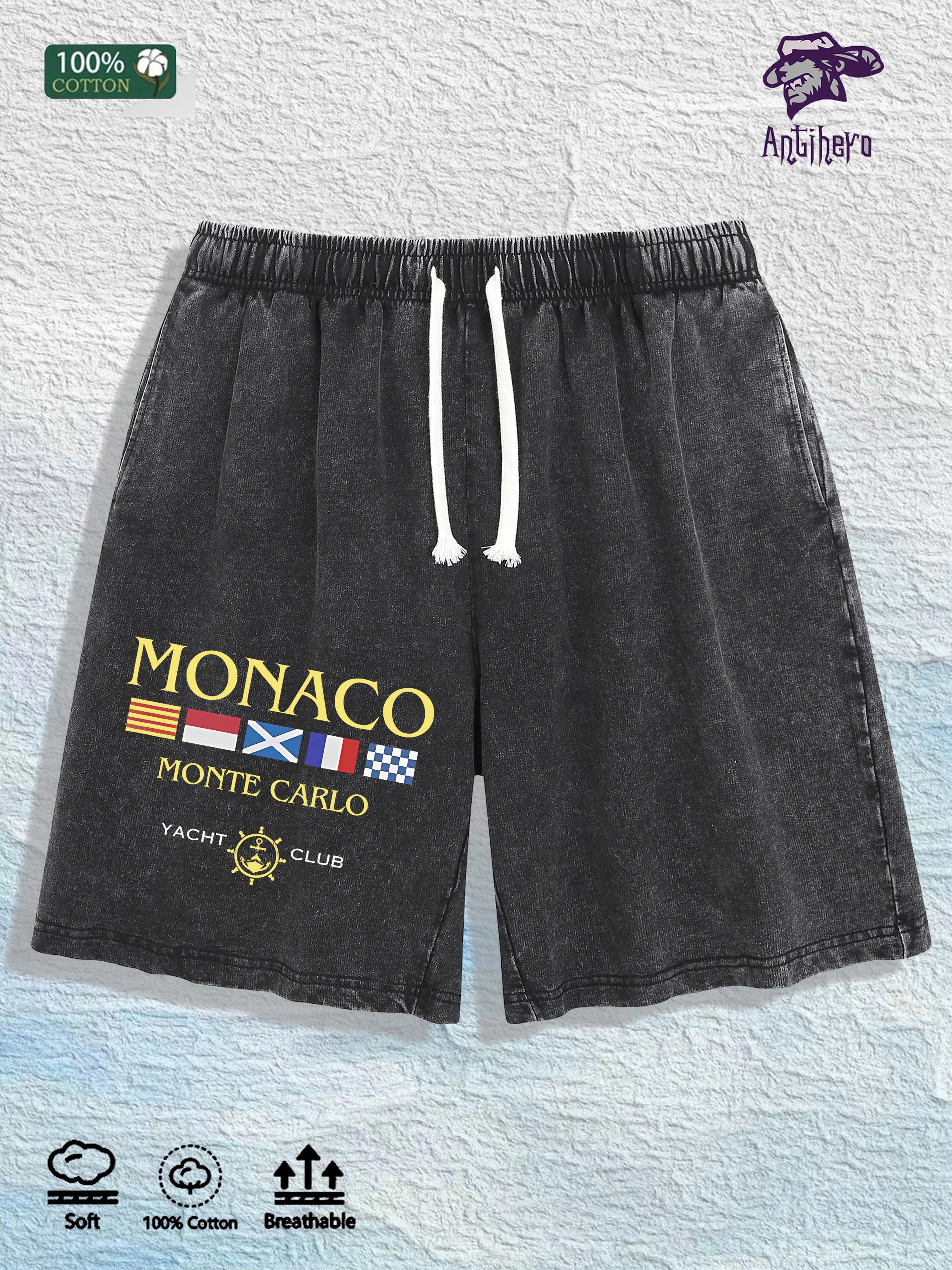 "MONACO Monte Carlo" Graphic Print Short