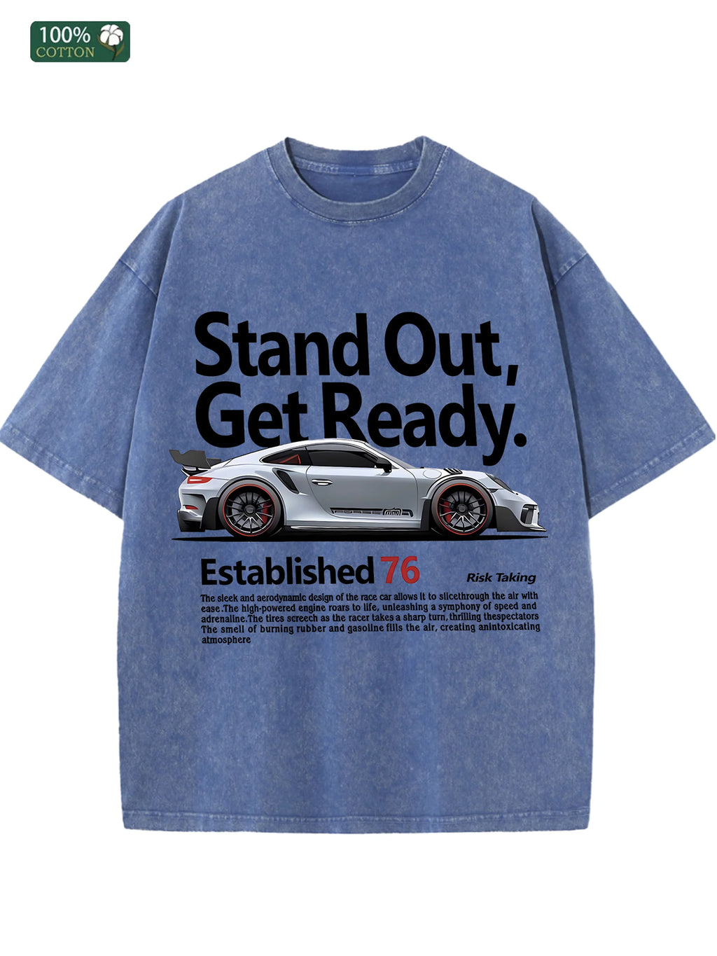 "Stand Out" Cotton Washed T-Shirt