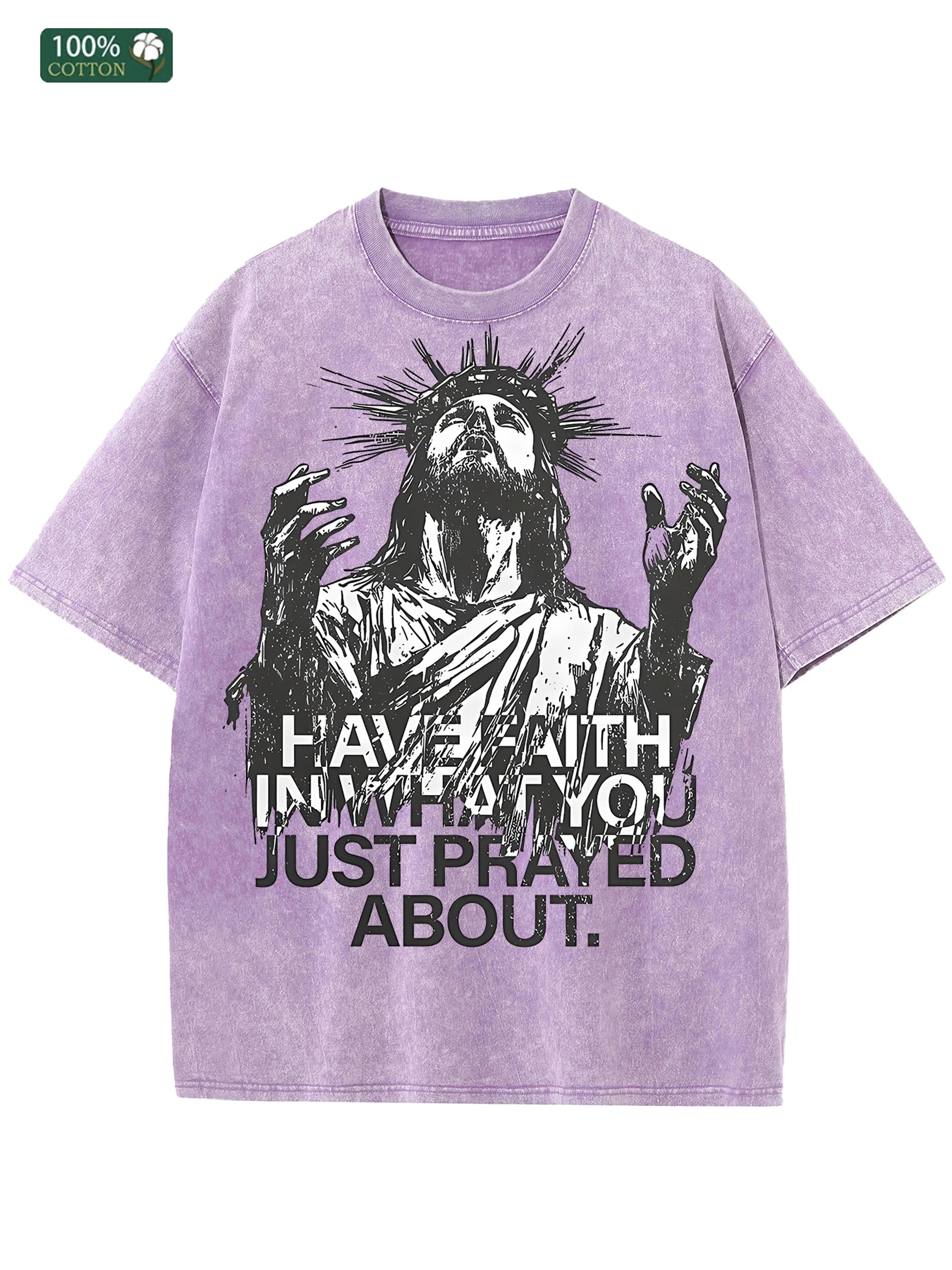 "Have Faith" Retro Washed Cotton Tee