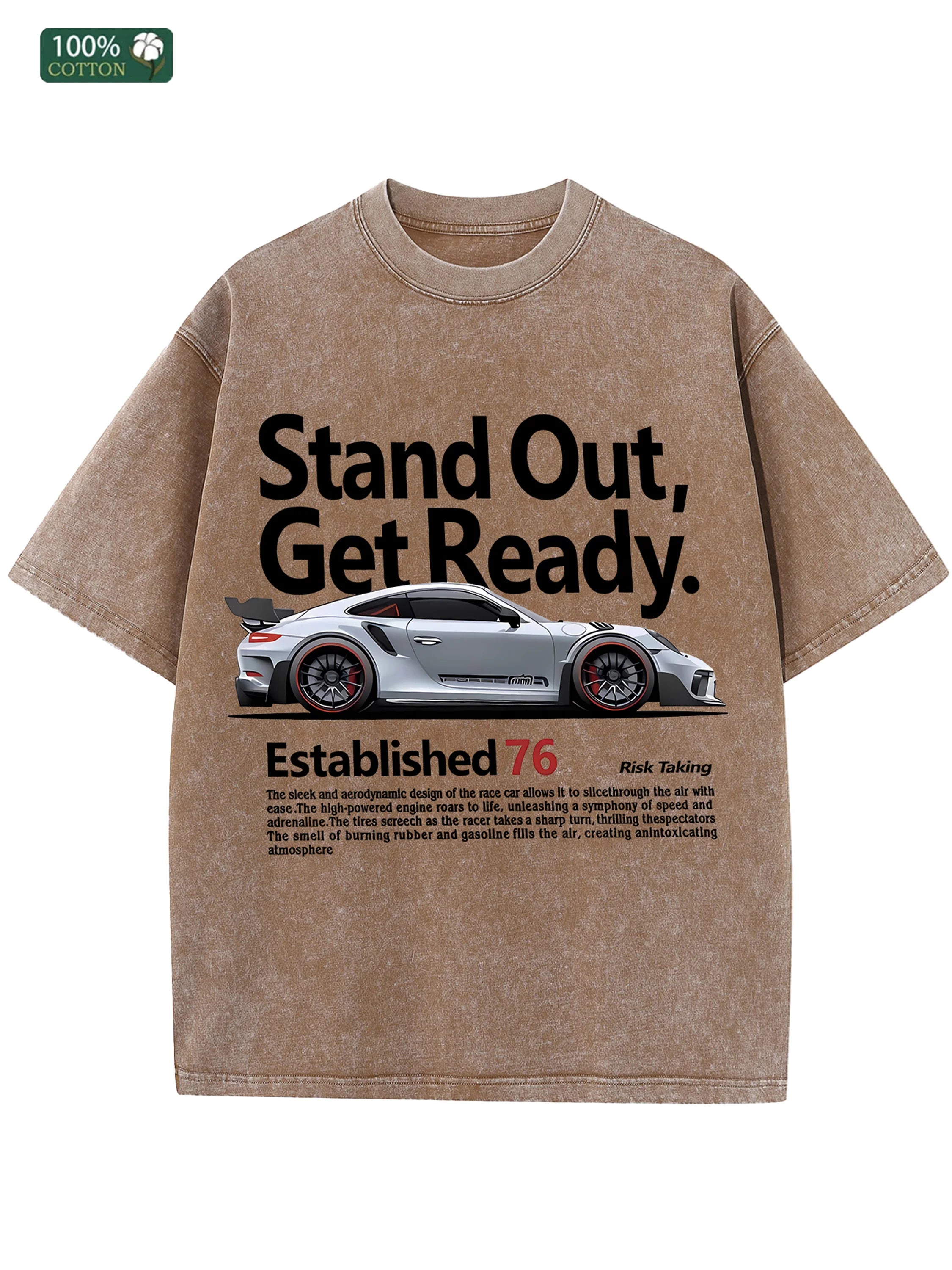 "Stand Out" Cotton Washed T-Shirt