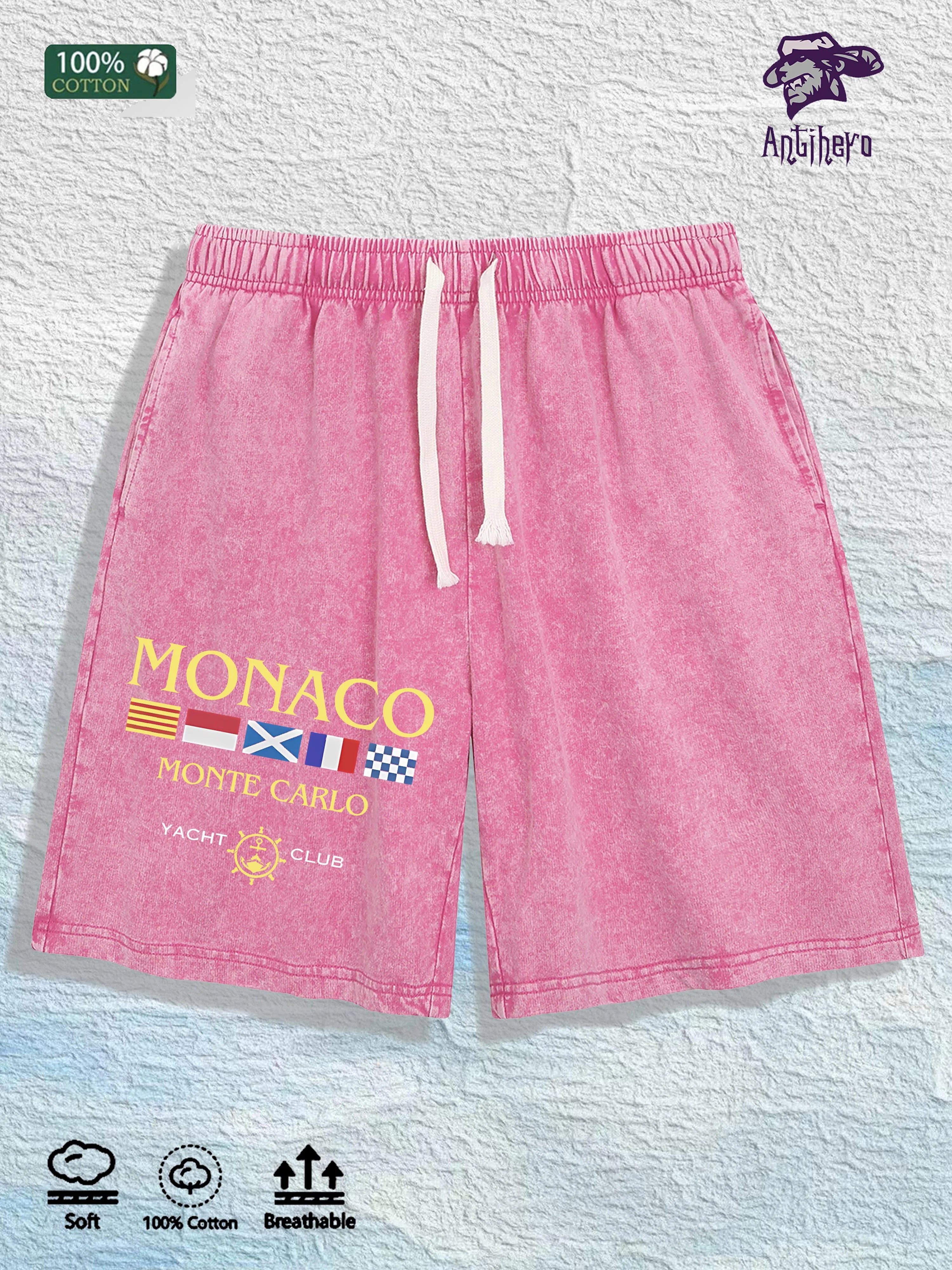 "MONACO Monte Carlo" Graphic Print Short