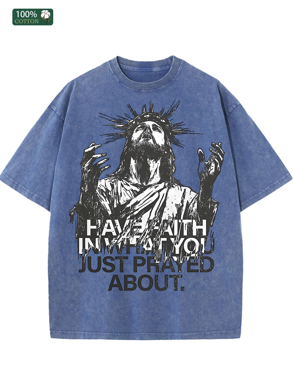 "Have Faith" Retro Washed Cotton Tee
