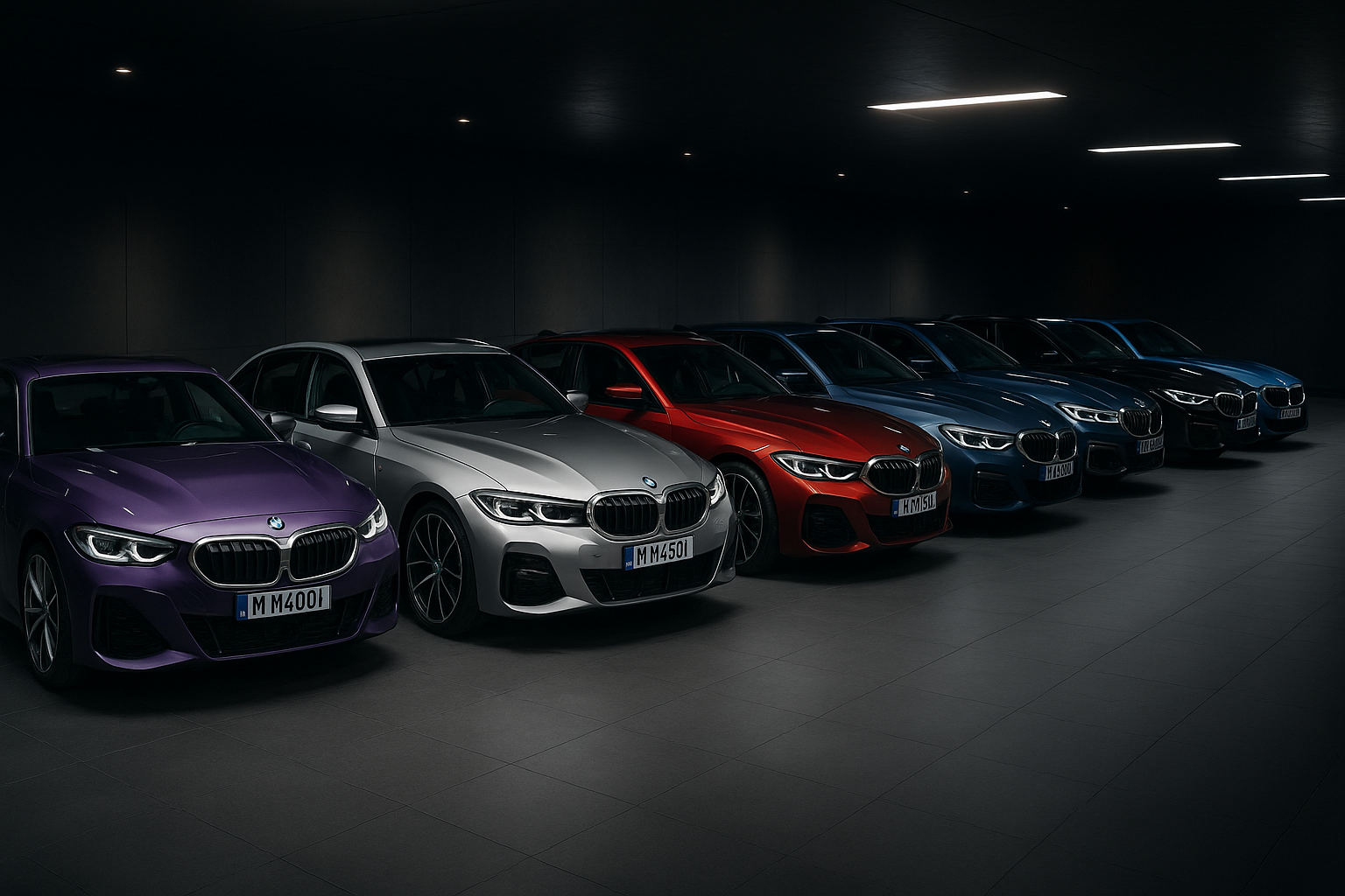 Line up of bmw form m240 up to m850